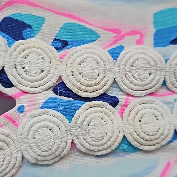 Lilly Pulitzer Rebel Skort Dress Romper In Skim Bkue Reel Nautical Anchors XS - Picture 6 of 11